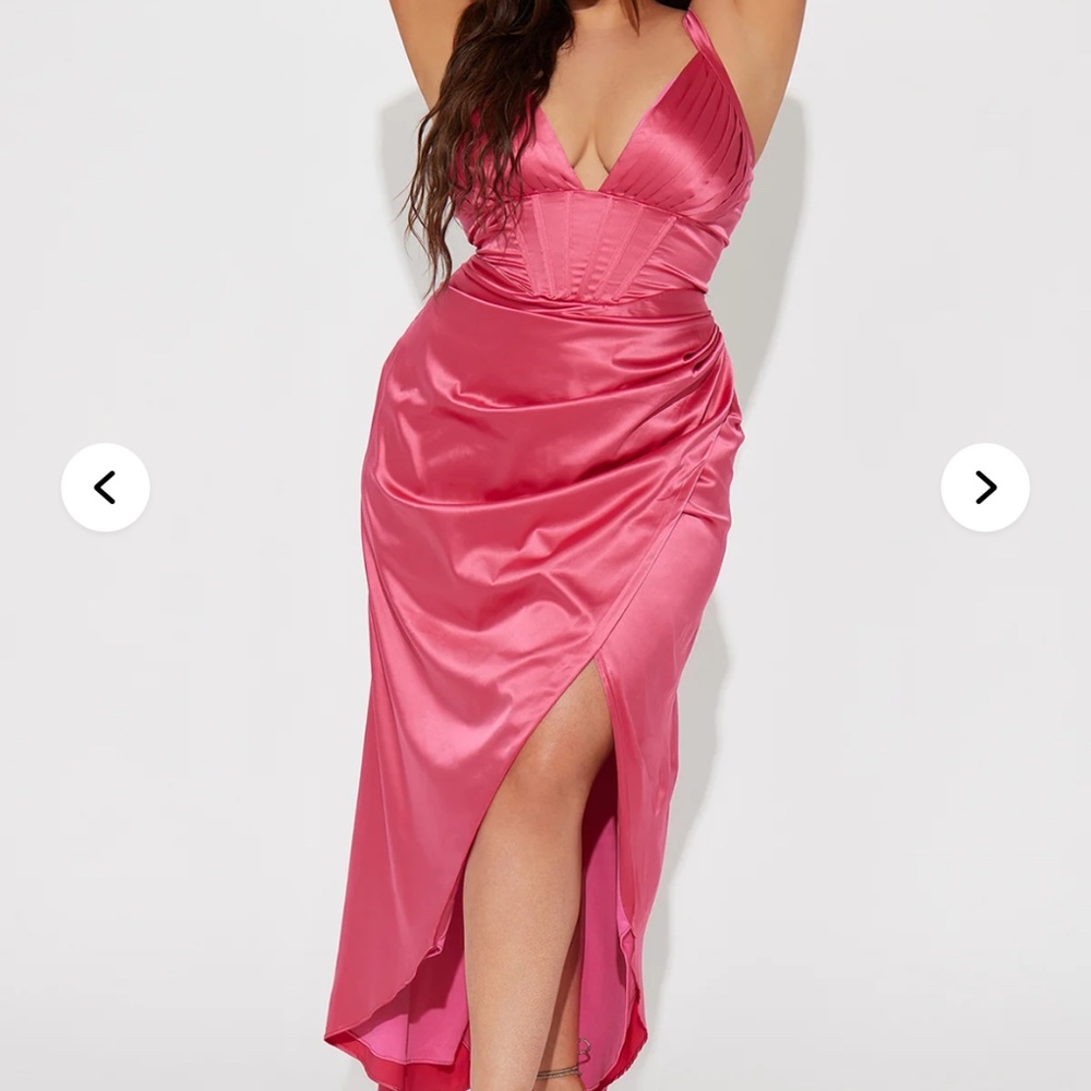 Fashion Nova Elizabeth Satin Maxi Dress